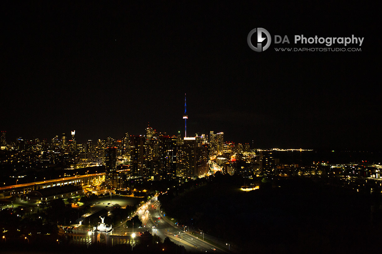 Toronto skyline in the night from Hotel X