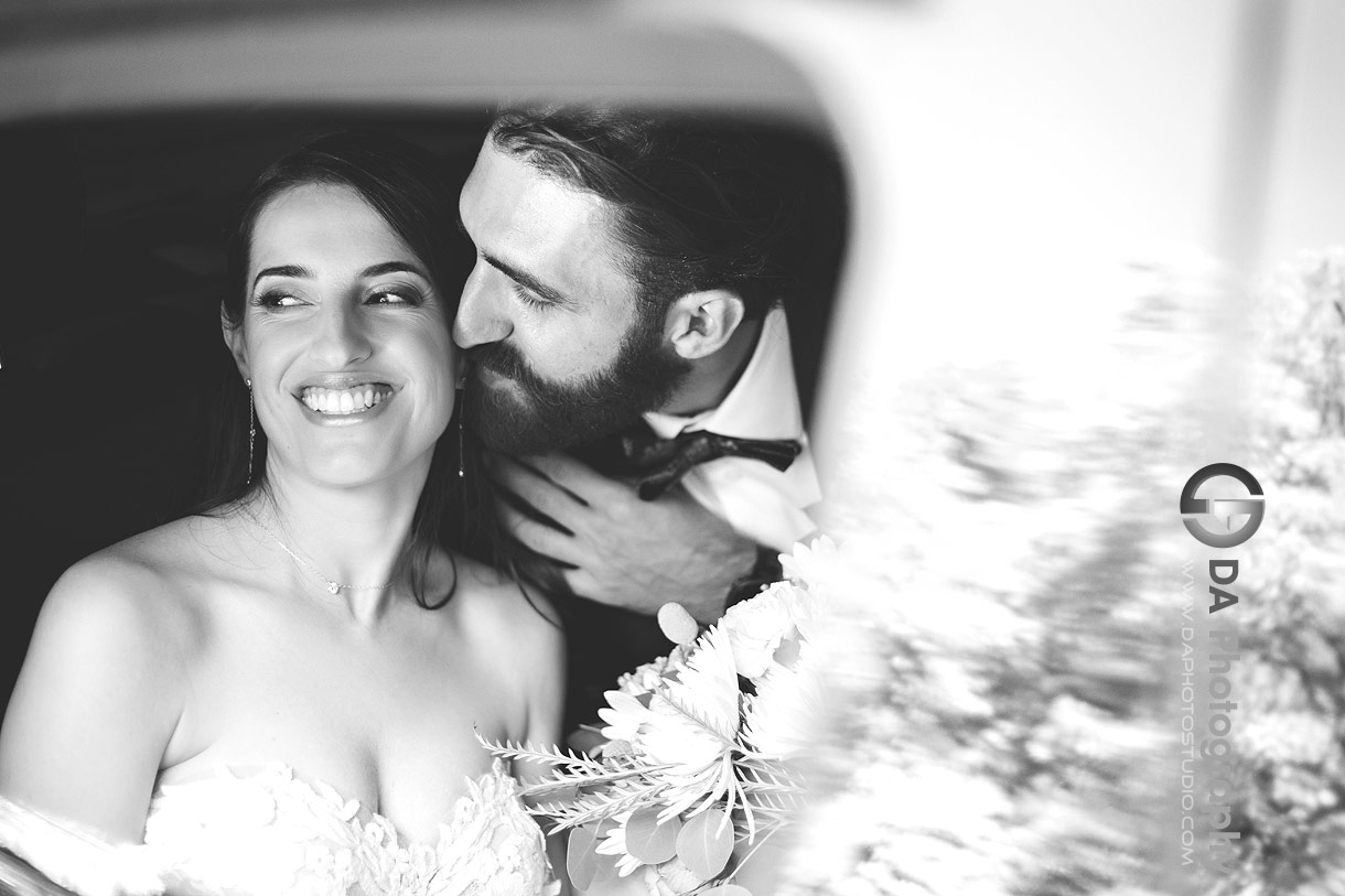 Bride and Groom at Auberge du Pommier