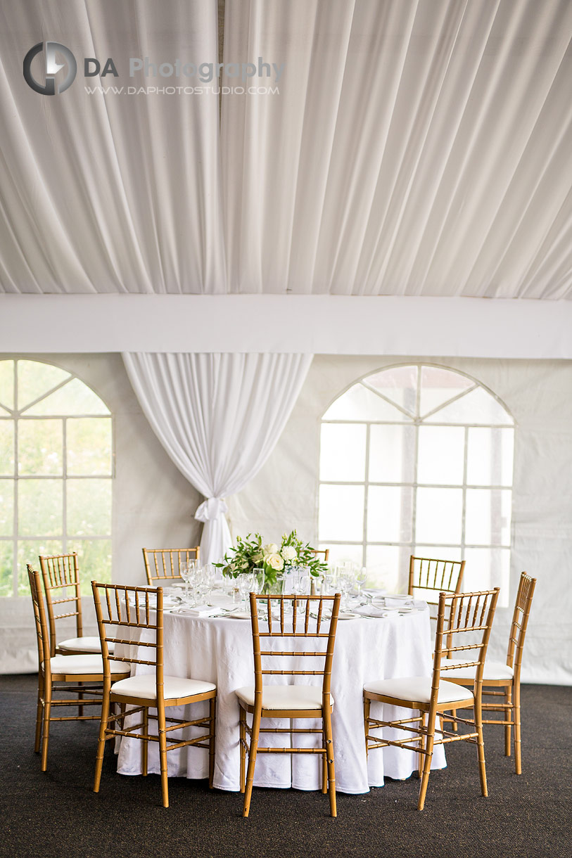 Tent set up at a wedding in Vaughan