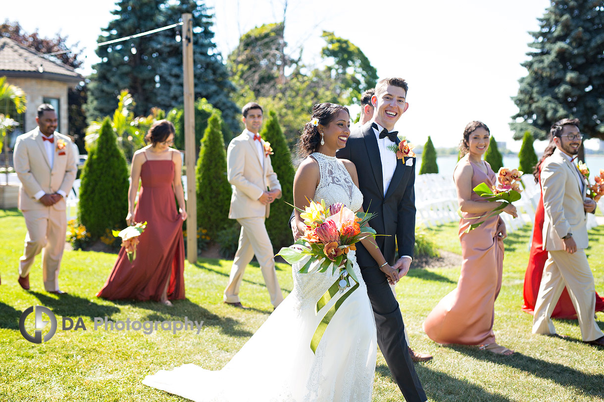 Candid photos of a bridal party at Edgewater Manor