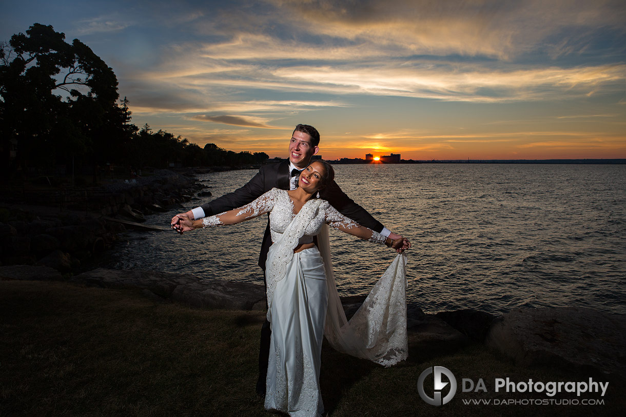 Sunset Wedding Photos at Edgewater Manor