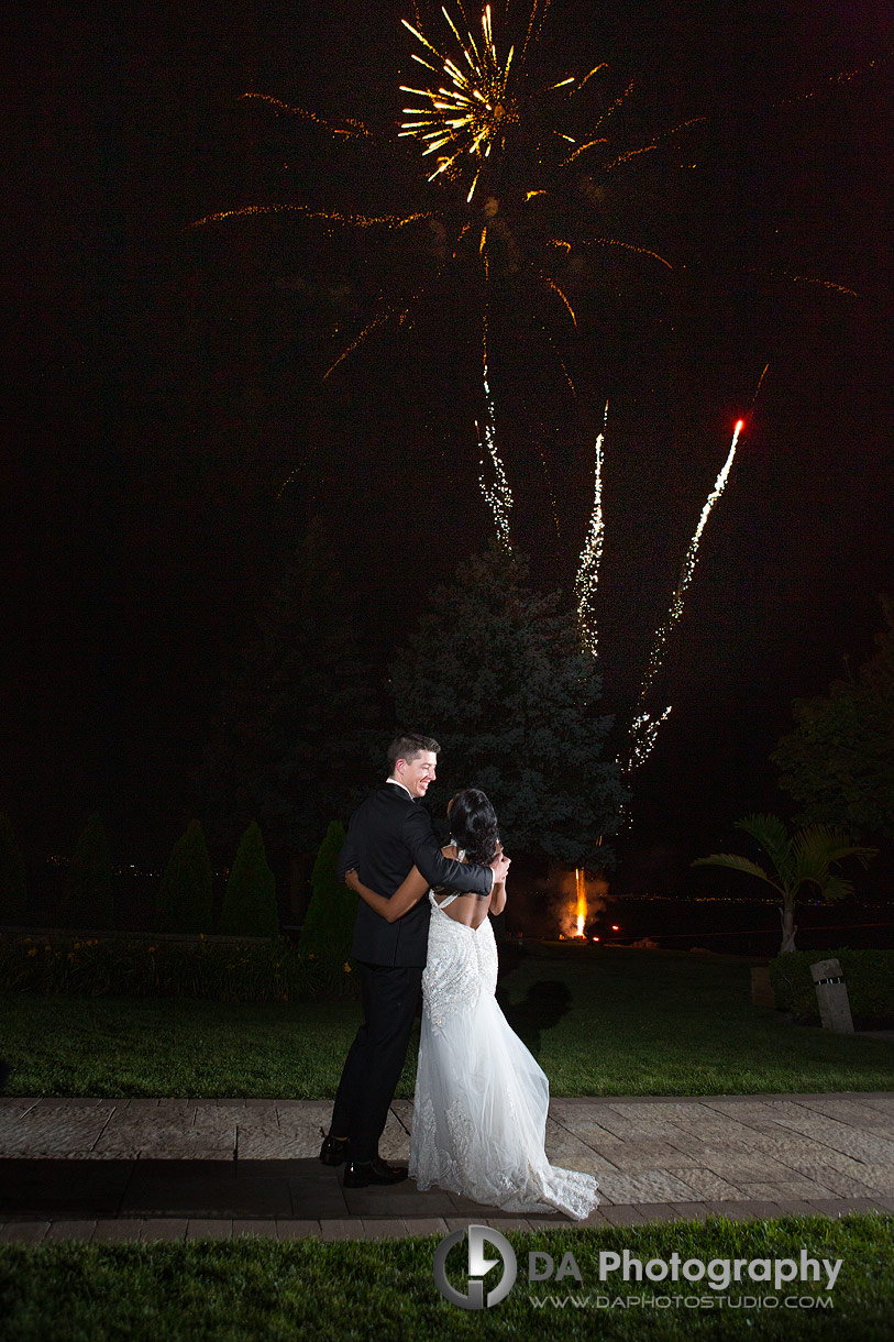 Fireworks in Stoney Creek on a wedding day