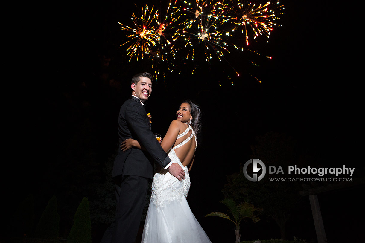 Weddings in Stoney Creek with fireworks show