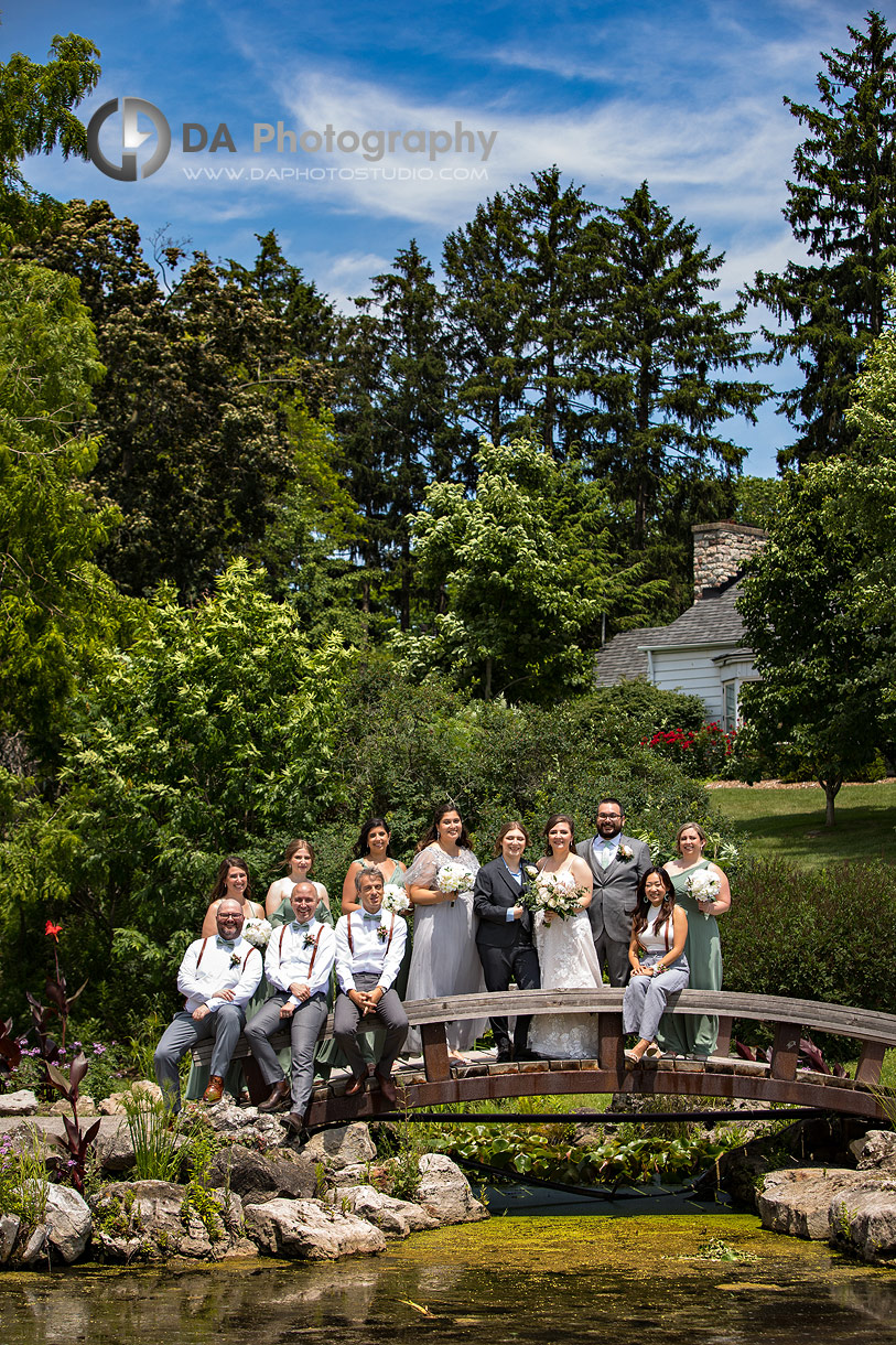 Bridal party at Gairloch Gardens in Oakville