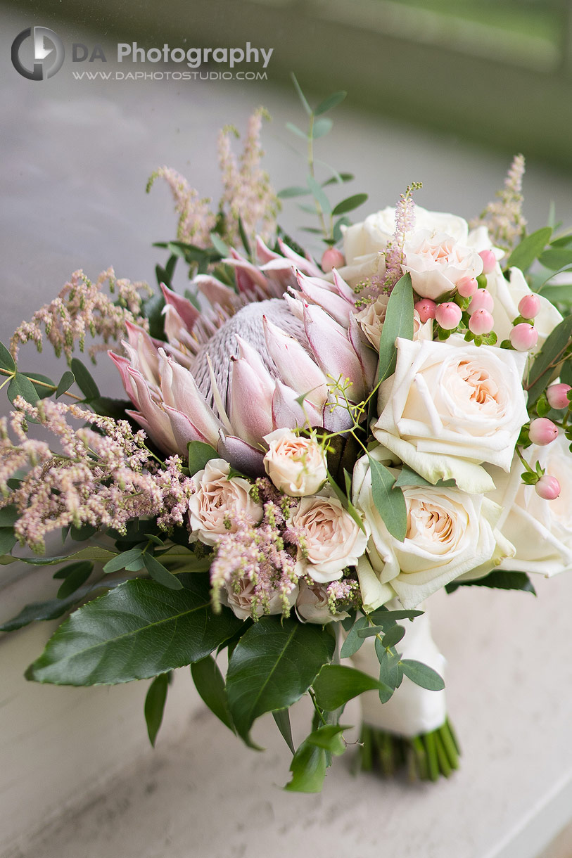 Unique wedding bouquet at Liuna Station 