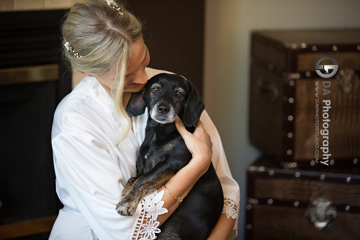 Bride with her dog