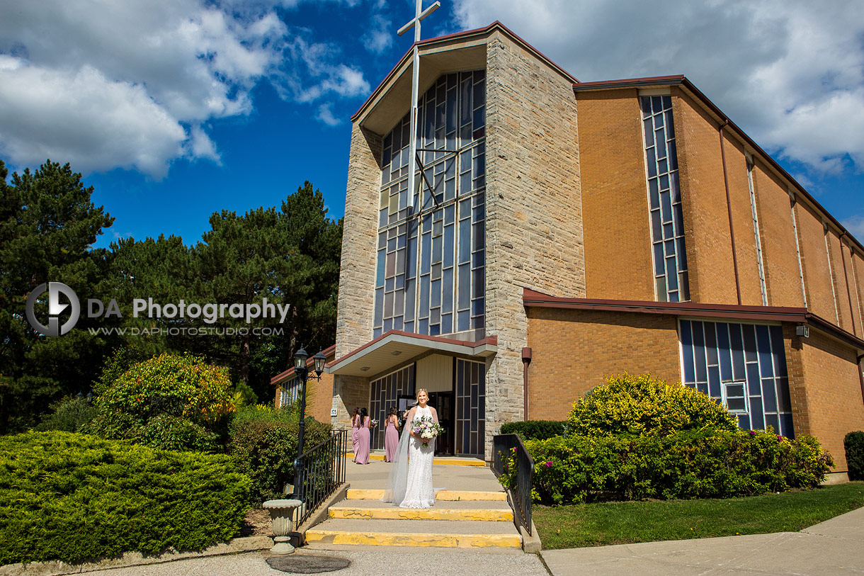 Bride at Holy Rosary Church in Guelph