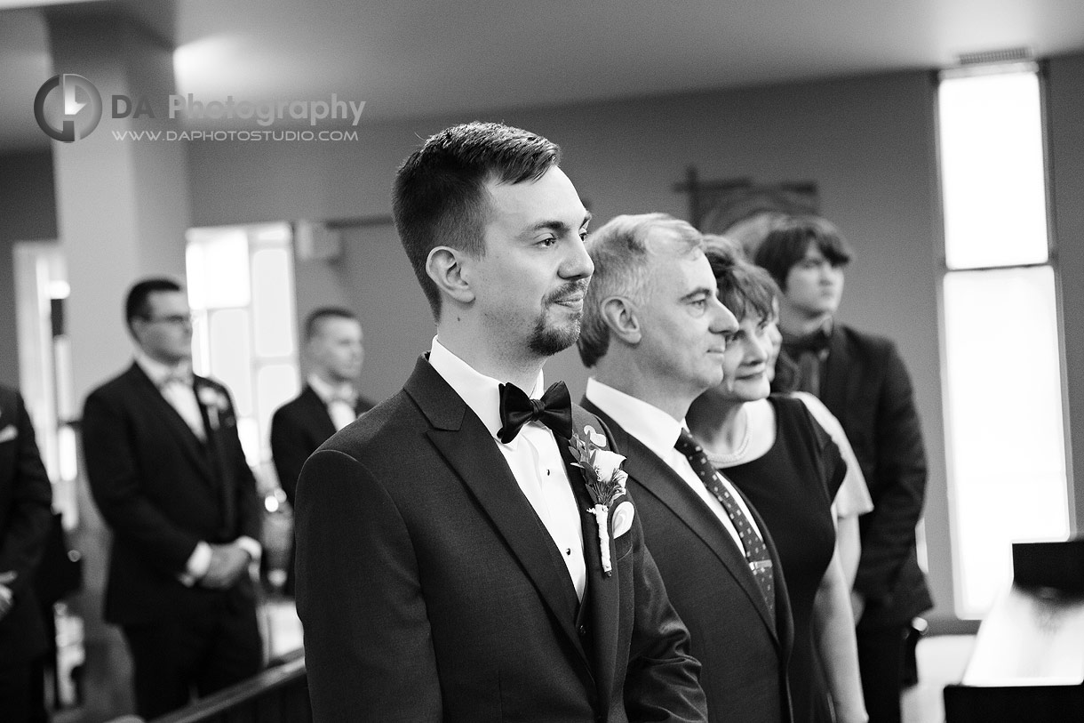 Groom photo in expectation of his bride arrival