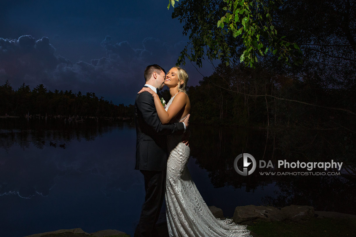 Nighttime photo at Jedburgh Pond