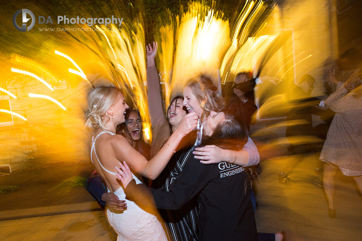 Bride with her friends dancing in Ayr