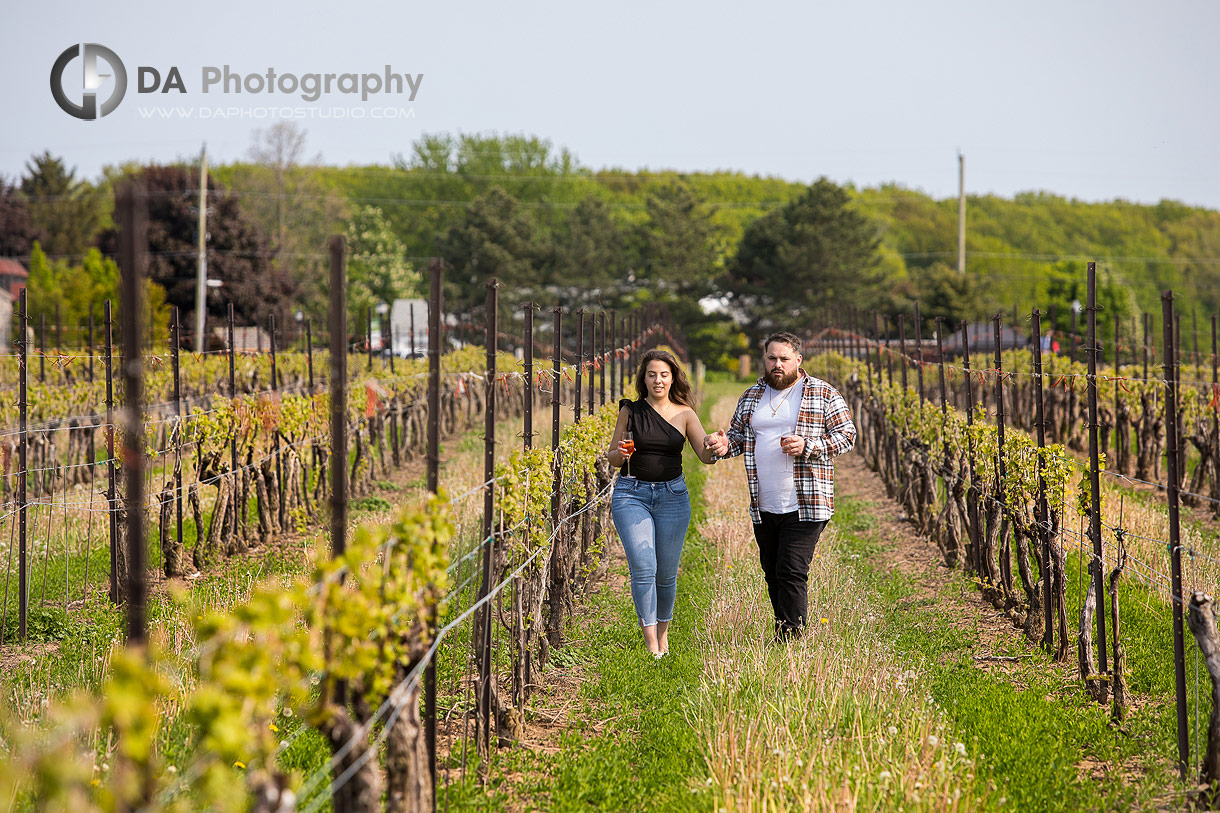 Intimate photos at vineyard in Niagara on the Lake