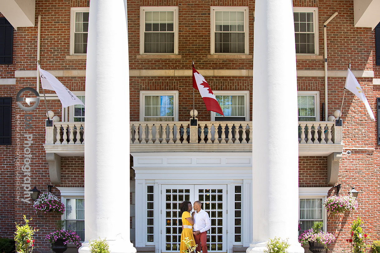 Queen's Landing Hotel Engagement Photo