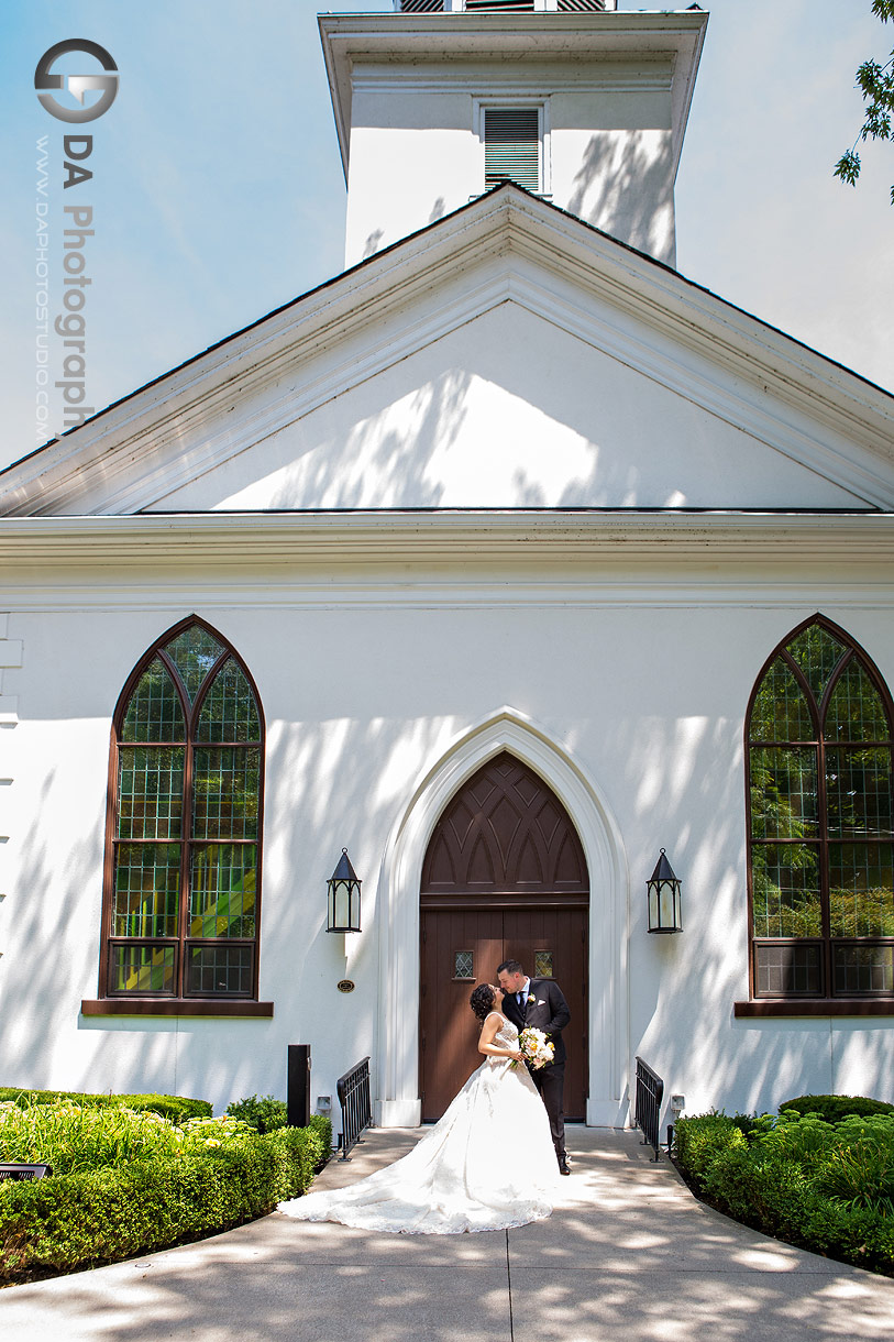 Bride and Groom at wedding ceremonies at St. Andrew