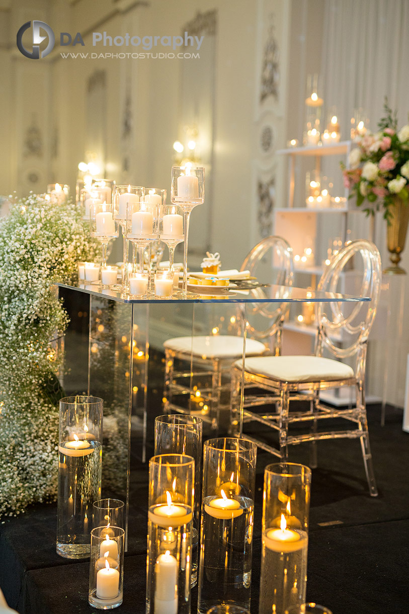 Head table set up at The Venetian Banquet Hall