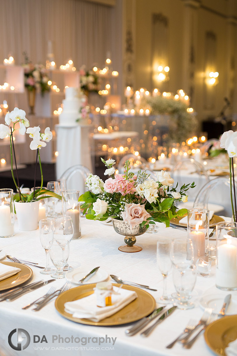 Table decorations at The Venetian Banquet Hall