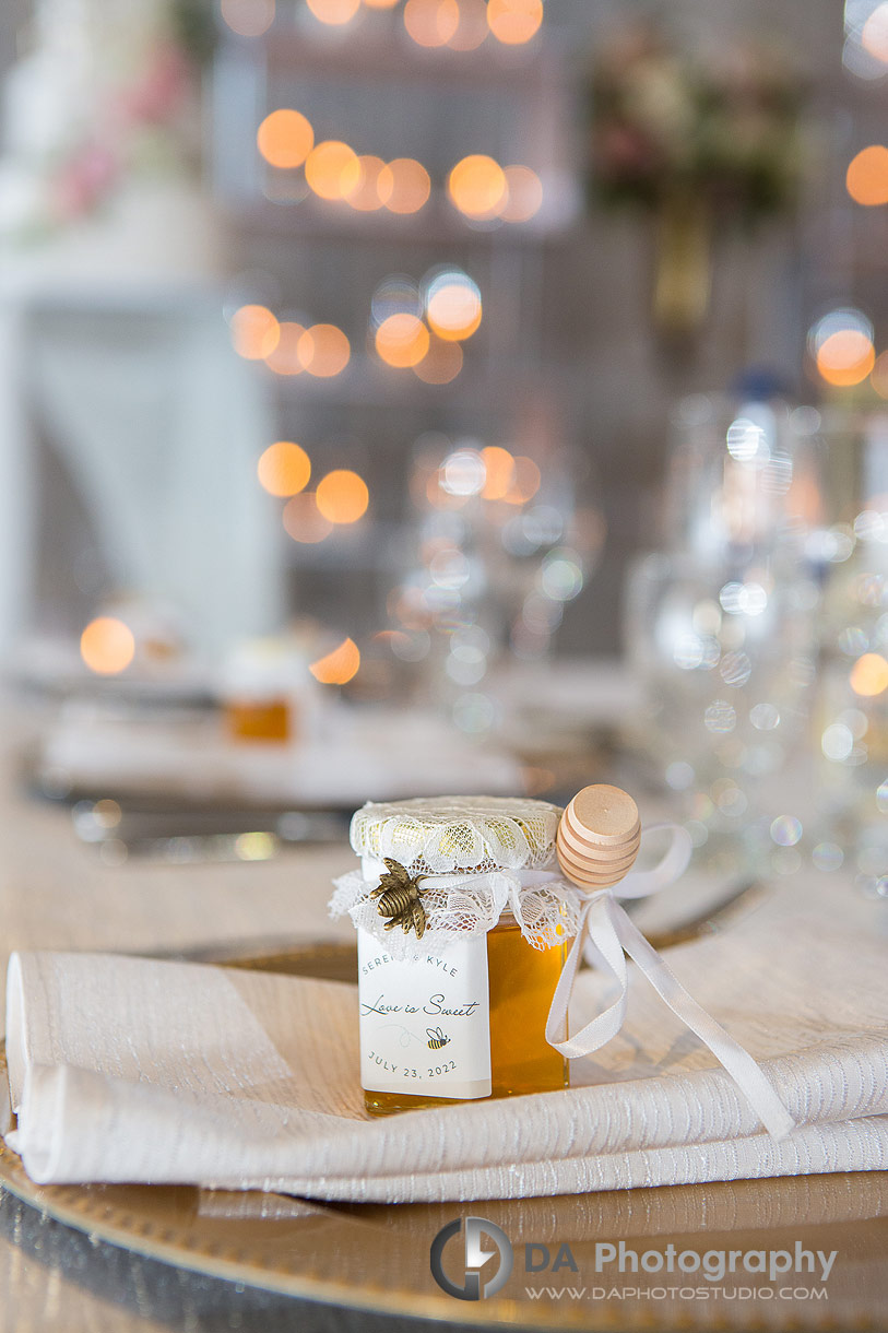 Honey Jar as a Wedding Favours at The Venetian Banquet Hall