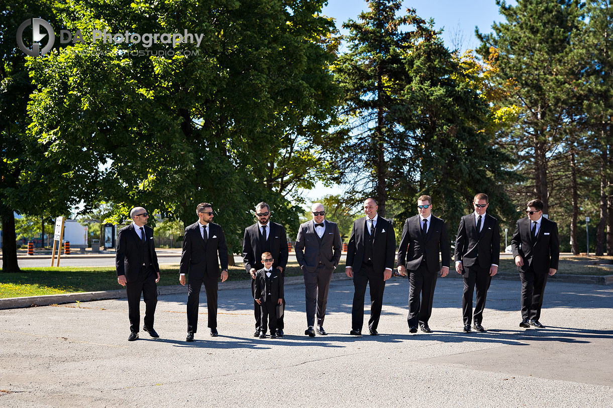 Groomsman at Kortright Centre Wedding