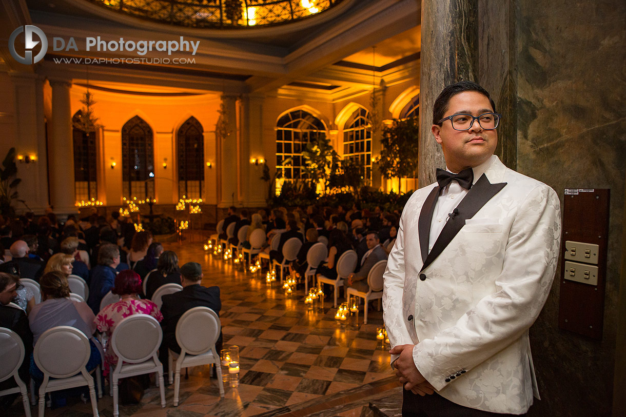 Groom prior to his wedding ceremony