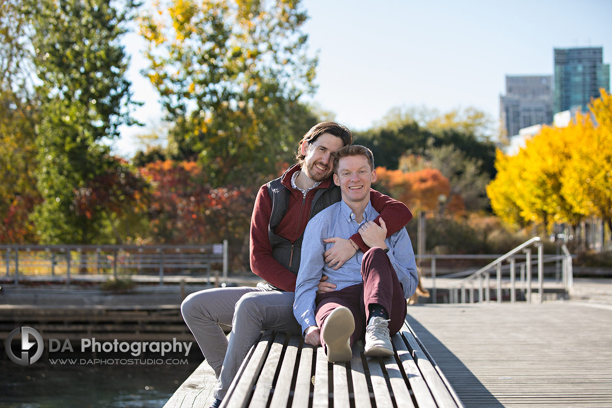 Top engagement photographer at Rees Wave Deck in Toronto