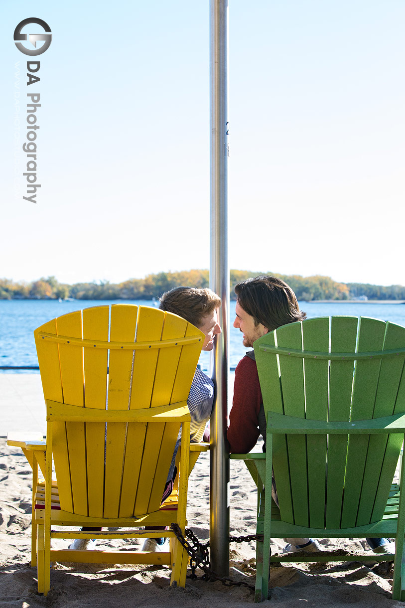 Photo of a same sex couple at HTO Beach in Toronto