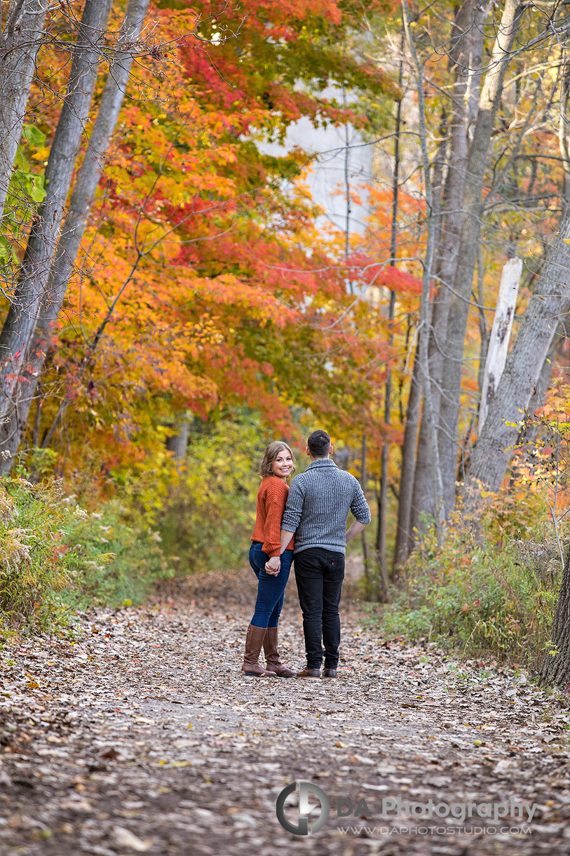 Engagement Photos at Cherry Hill Gate in Burlington