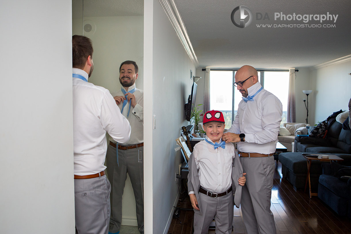 Getting ready wedding photos in Toronto