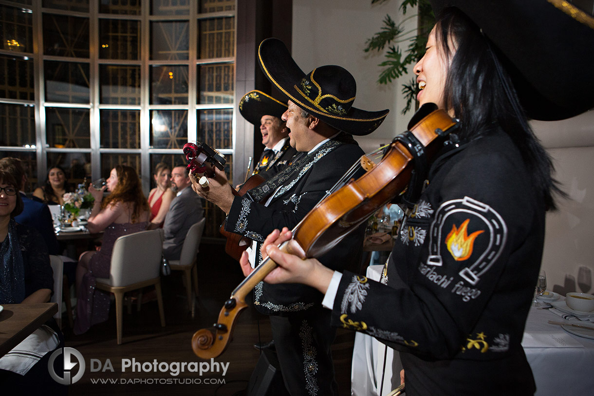 Trio Mariachi performs at Sassafraz Restaurant