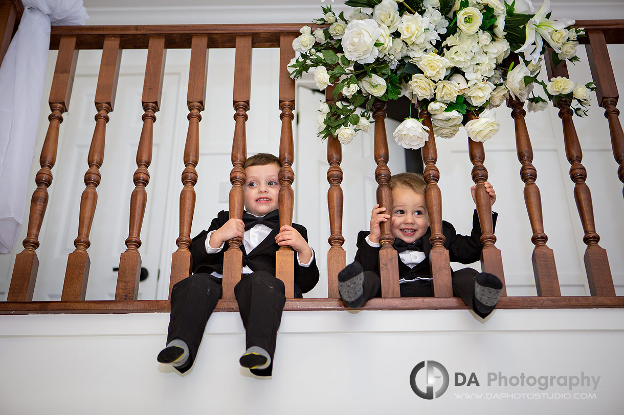 Fun photos of kids on a wedding day