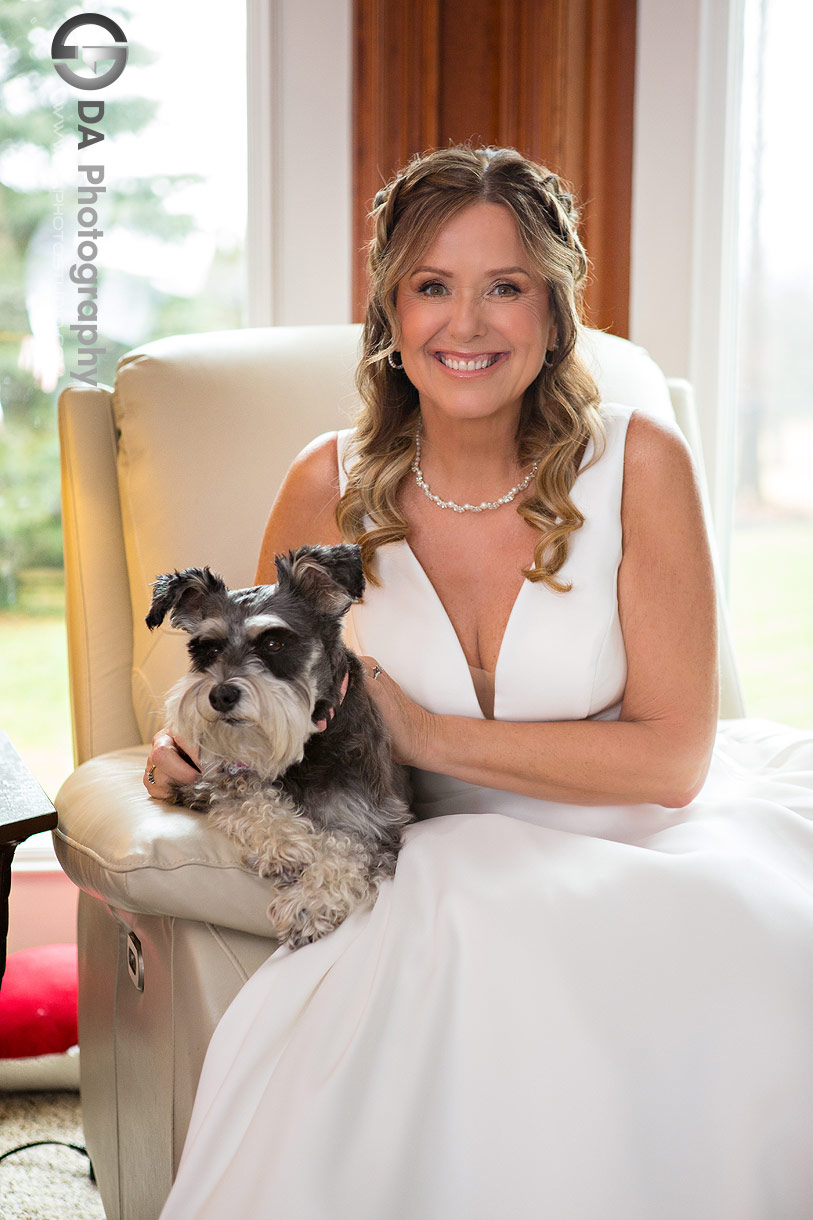 Photos of a bride with her dog