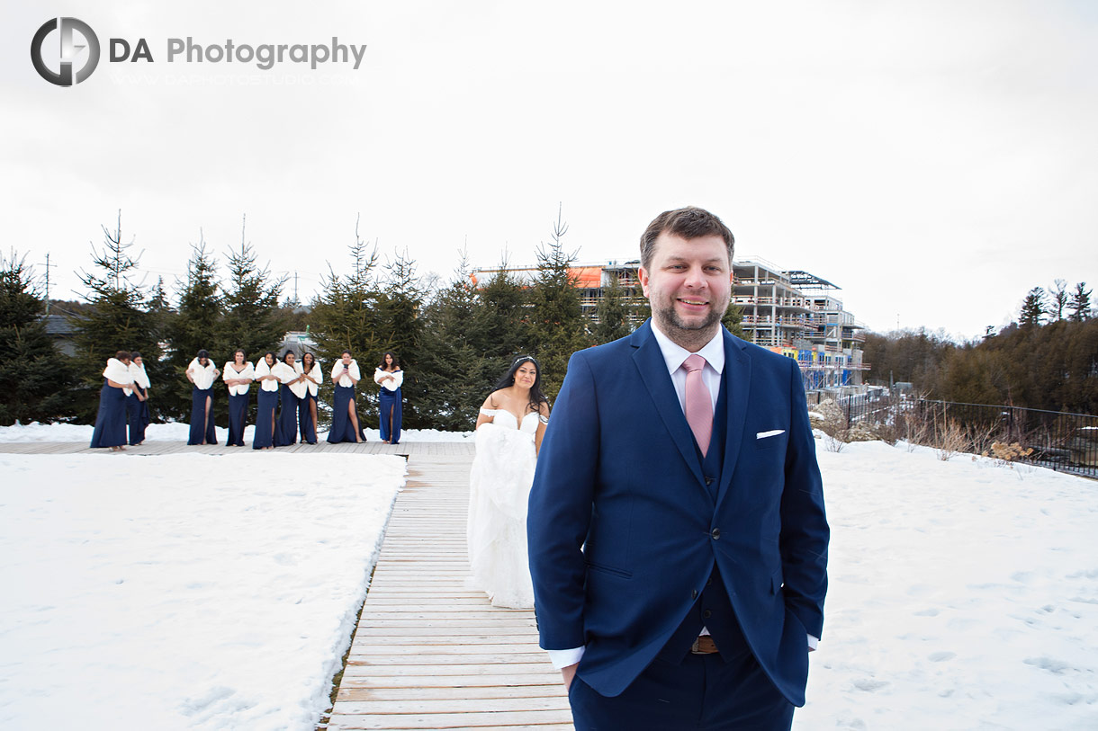 Wedding Photographer for Elora Mill in Winter