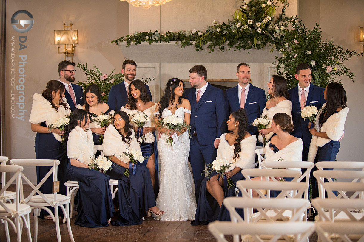 Wedding Photography at Elora Mill in Winter