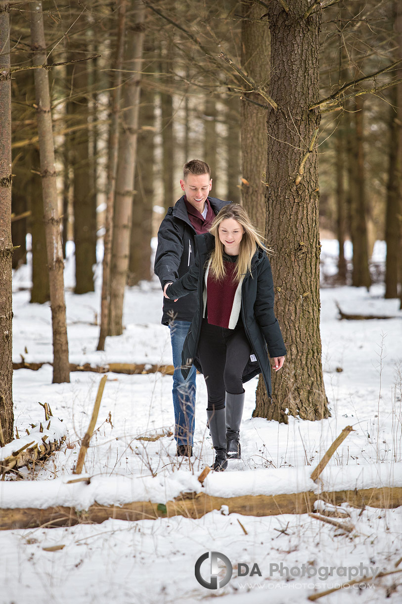 Kortright Woods Trail Engagement Photography