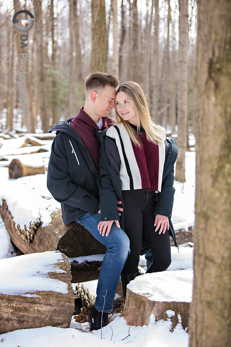 Engagement Photo at the Preservation Park in Guelph