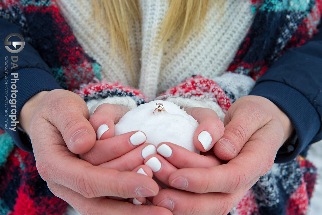 Guelph Winter Engagement Photo