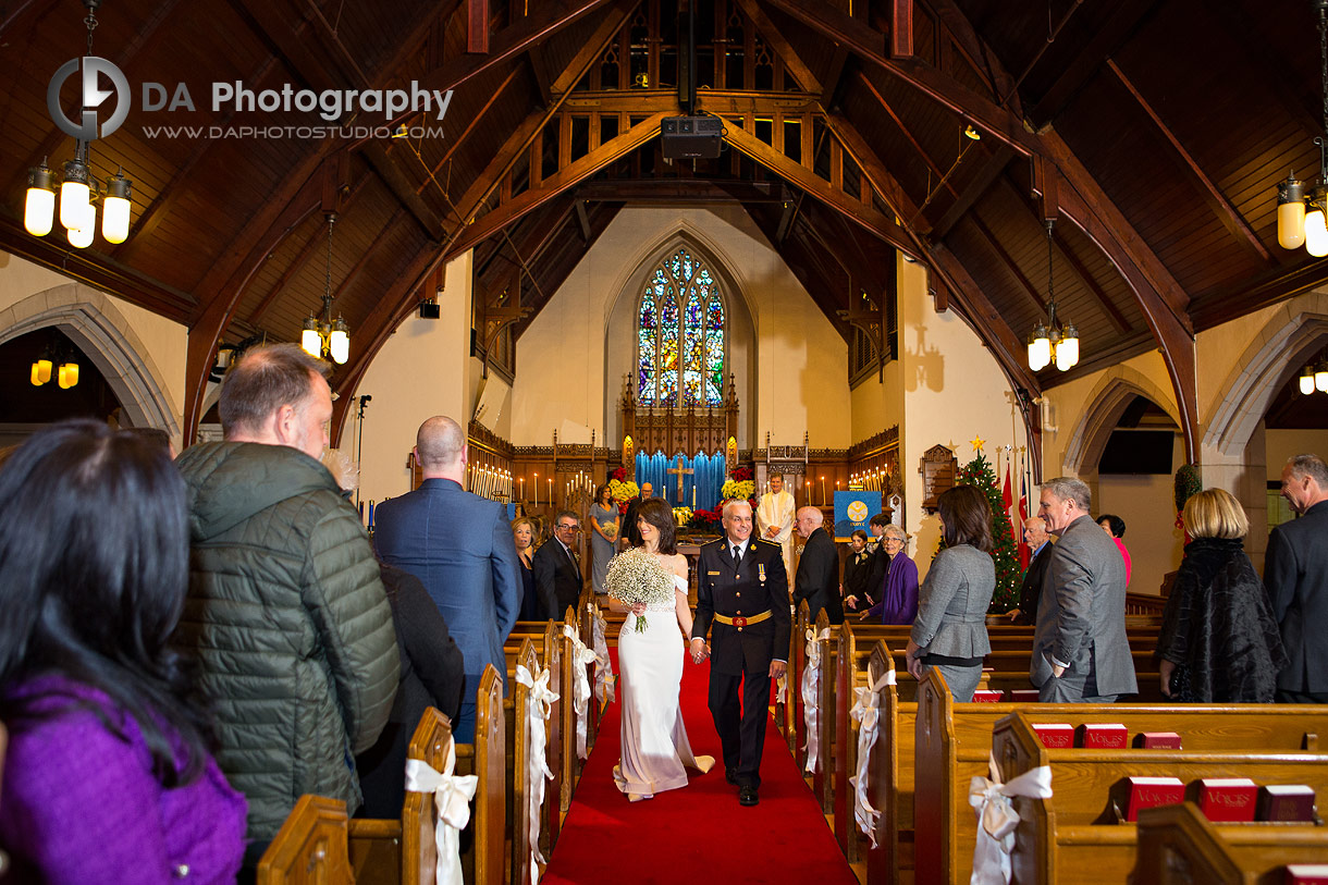 Bride and Groom at Kingsway Lambton United Church