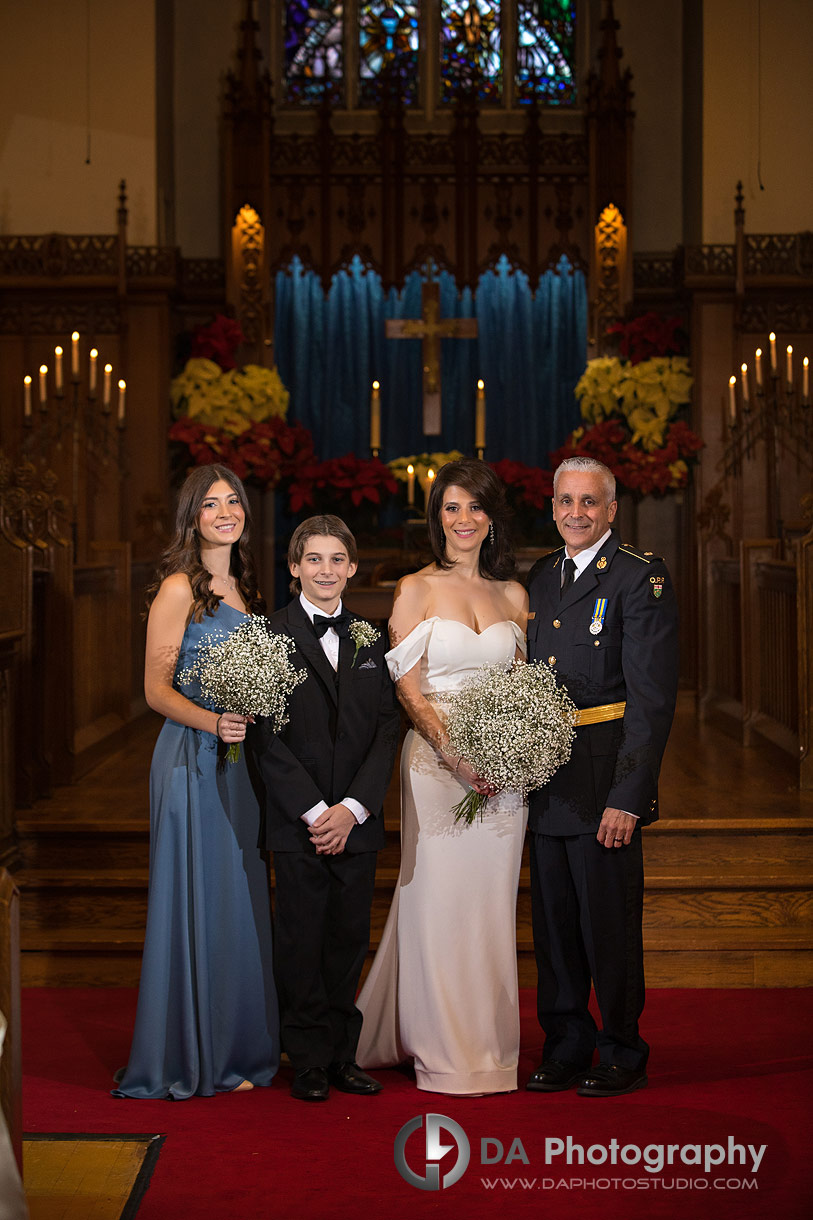 Blended Family Wedding Photos at Kingsway Lambton United Church