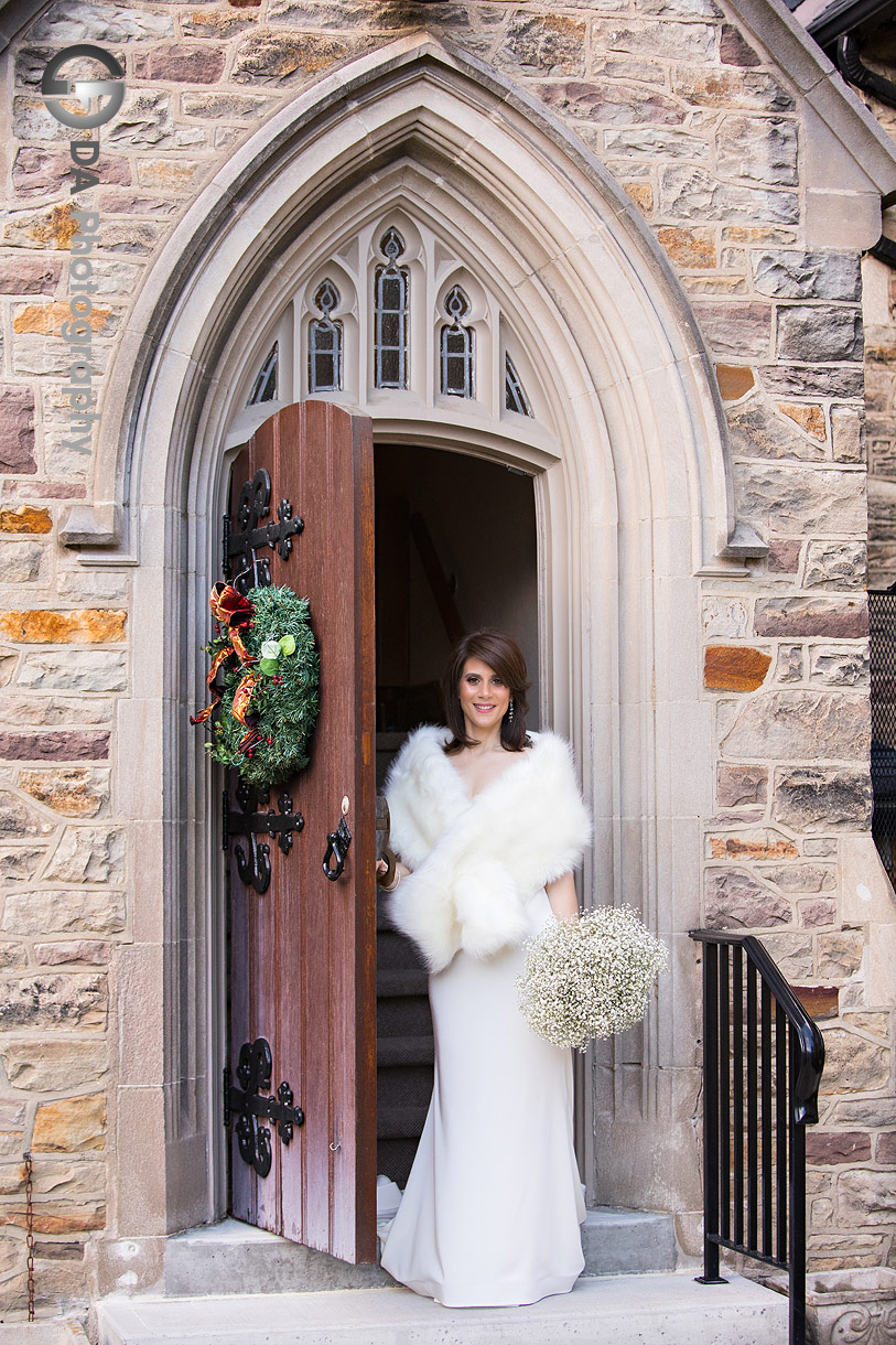 Bride at Kingsway Lambton United Church Wedding