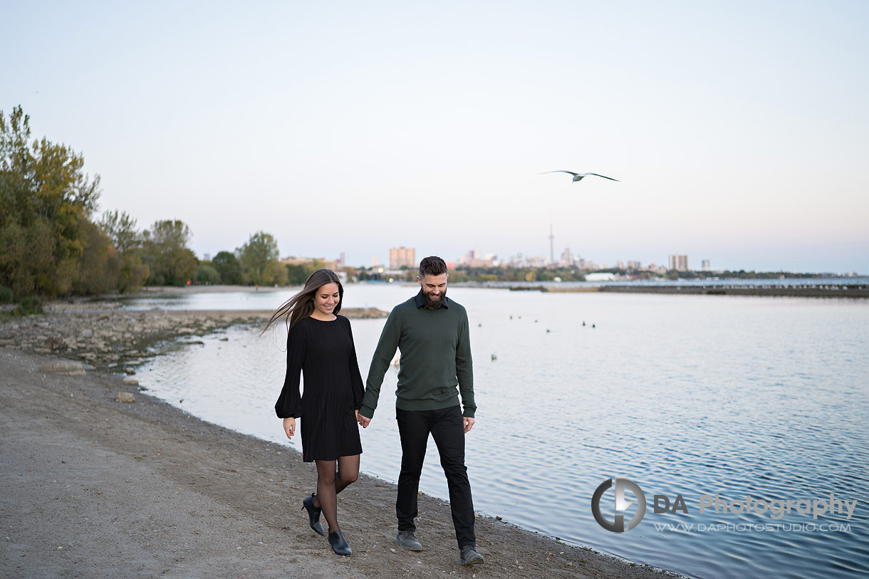 Engagement photos at Sunnyside Park in Toronto