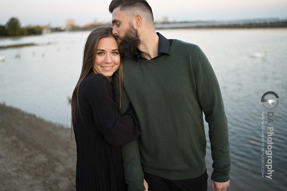 Intimate engagement photo at Sunnyside Park