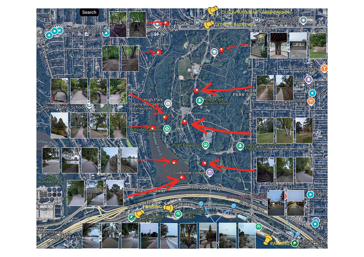 Map of High Park Photography locations