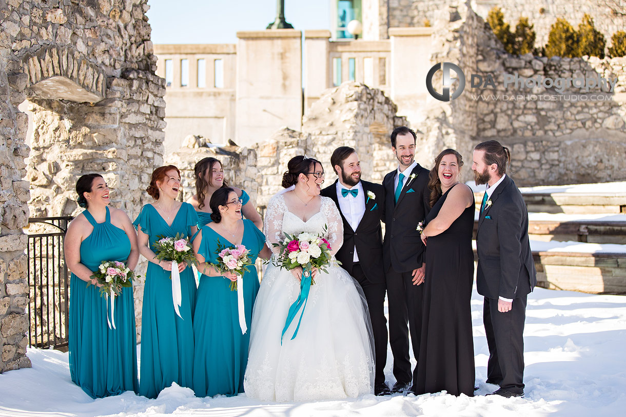 Bridal party Photos at Mill Race Park in Cambridge