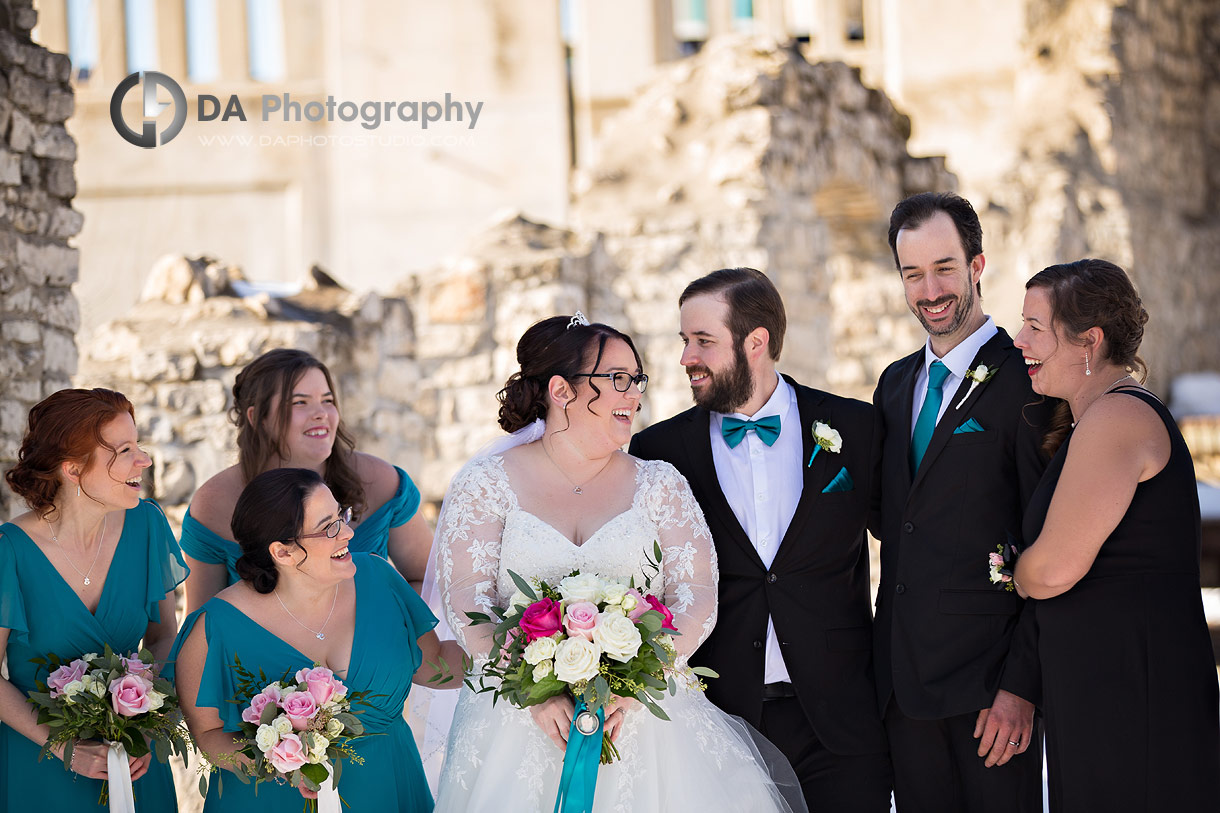 Fun Wedding Photos of Bridal party at Mill Race Park