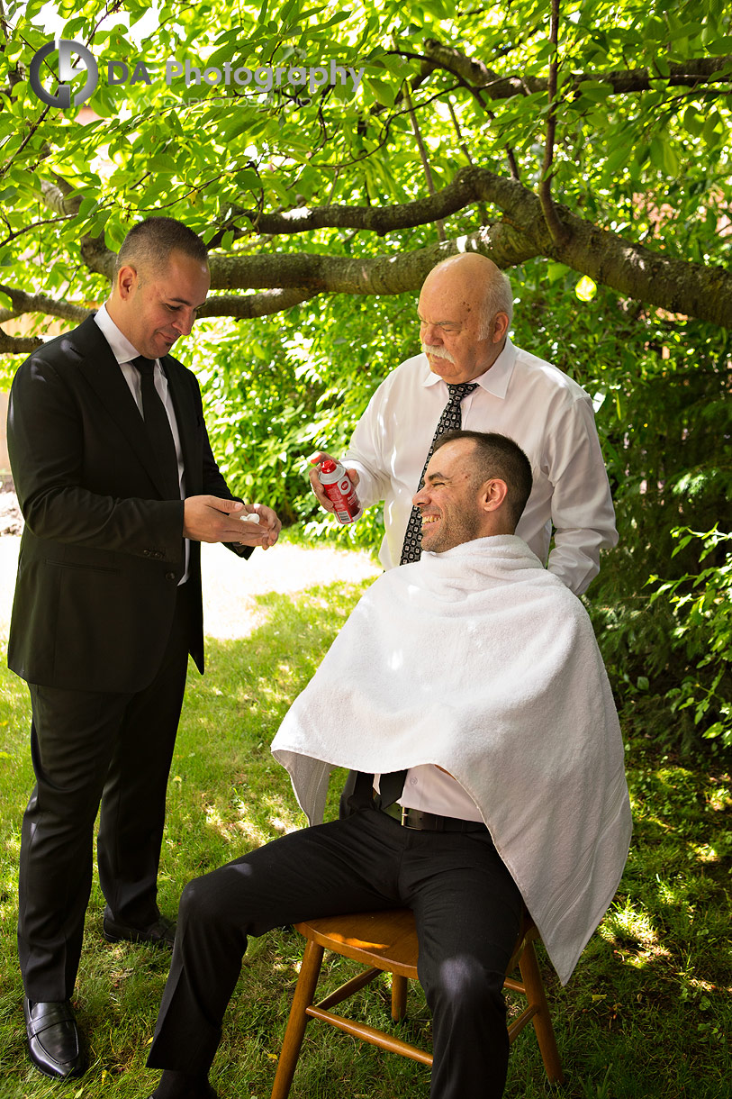 Photo of traditional Macedonian shaving of the groom event