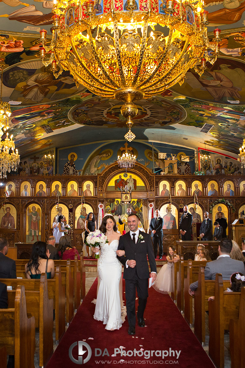 Bride and Groom at St. Clement of Ohrid Macedonian Orthodox Cathedral wedding ceremony