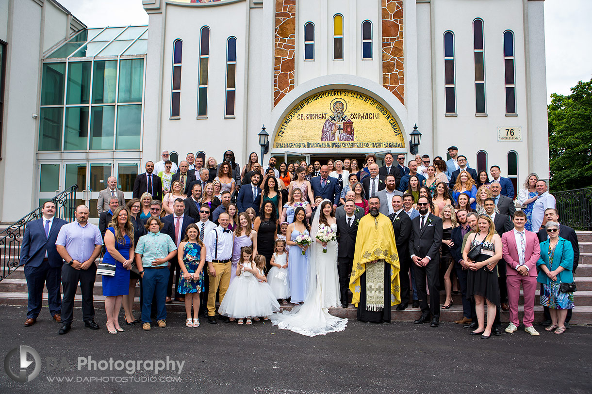 Group Photo of a wedding at St. Clement of Ohrid Macedonian Orthodox Cathedral in Toronto