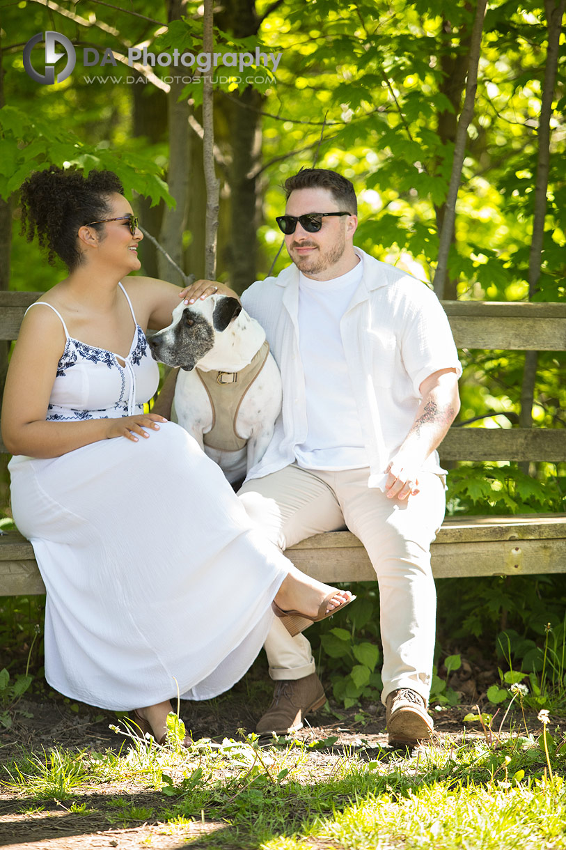 Engagement photography in Lincoln with a dog