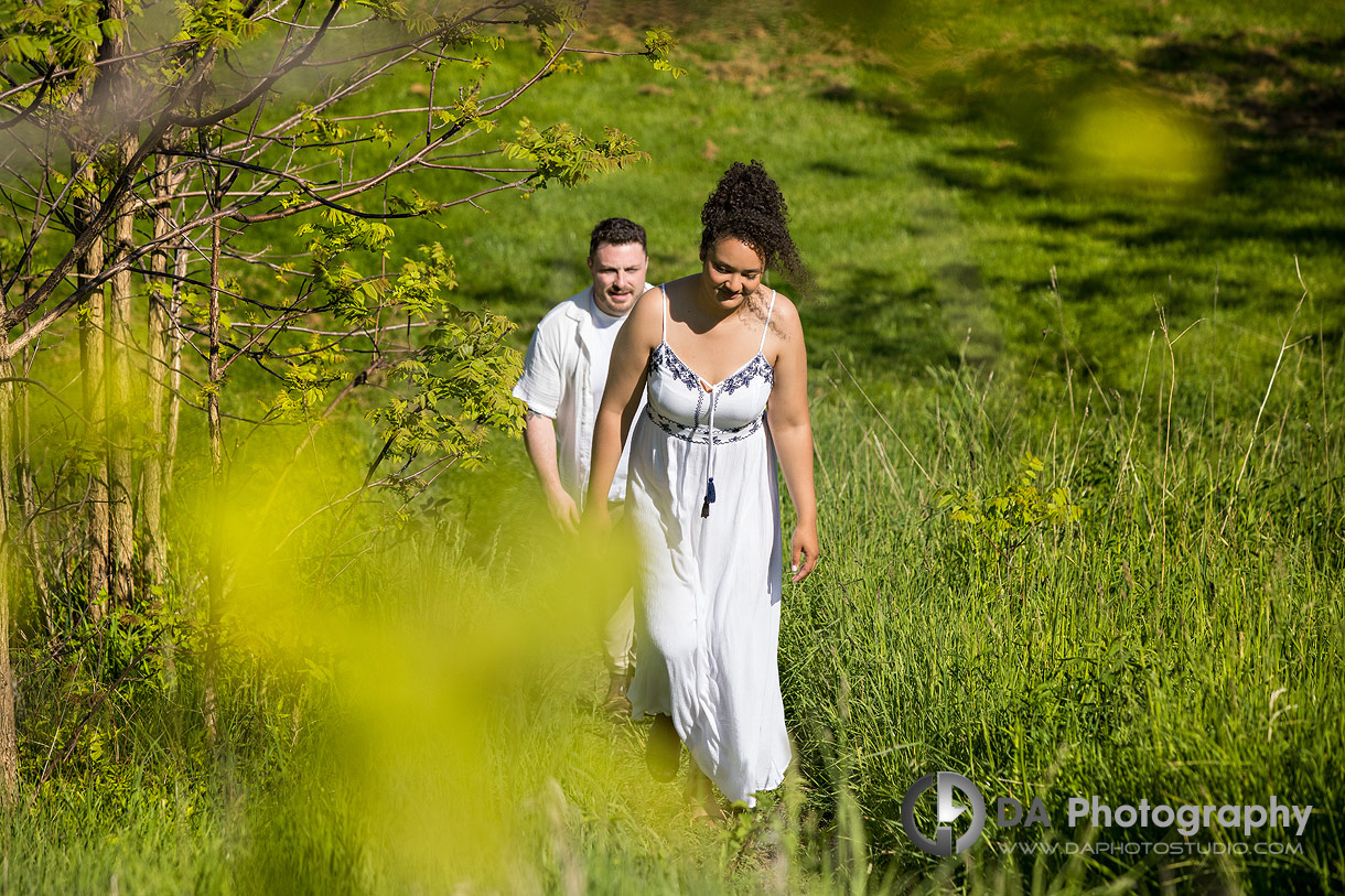 Engagement photographers in Lincoln at Balls Falls