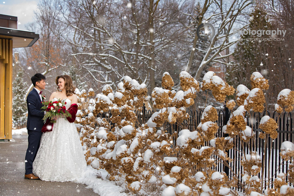 Alderlea Wedding Photo with snow